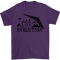 Hang Gliding Evolution Funny Hang Glider Mens T-Shirt Cotton Gildan Purple