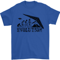Hang Gliding Evolution Funny Hang Glider Mens T-Shirt Cotton Gildan Royal Blue