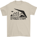 Hang Gliding Evolution Funny Hang Glider Mens T-Shirt Cotton Gildan Sand