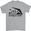 Hang Gliding Evolution Funny Hang Glider Mens T-Shirt Cotton Gildan Sports Grey
