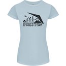 Hang Gliding Evolution Funny Hang Glider Womens Petite Cut T-Shirt Light Blue