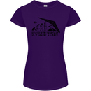 Hang Gliding Evolution Funny Hang Glider Womens Petite Cut T-Shirt Purple