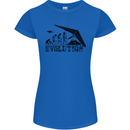 Hang Gliding Evolution Funny Hang Glider Womens Petite Cut T-Shirt Royal Blue