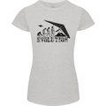 Hang Gliding Evolution Funny Hang Glider Womens Petite Cut T-Shirt Sports Grey