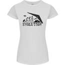 Hang Gliding Evolution Funny Hang Glider Womens Petite Cut T-Shirt White