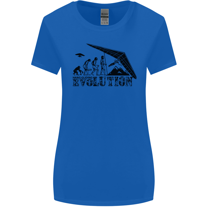 Hang Gliding Evolution Funny Hang Glider Womens Wider Cut T-Shirt Royal Blue