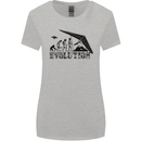 Hang Gliding Evolution Funny Hang Glider Womens Wider Cut T-Shirt Sports Grey
