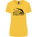 Hang Gliding Evolution Funny Hang Glider Womens Wider Cut T-Shirt Yellow
