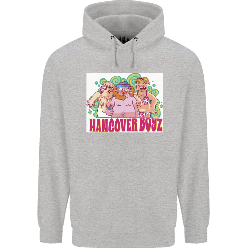 Hangover Boyz Stag Do Doo Funny Beer Mens 80% Cotton Hoodie Sports Grey