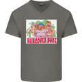 Hangover Boyz Stag Do Doo Funny Beer Mens V-Neck Cotton T-Shirt Charcoal