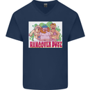 Hangover Boyz Stag Do Doo Funny Beer Mens V-Neck Cotton T-Shirt Navy Blue