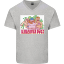 Hangover Boyz Stag Do Doo Funny Beer Mens V-Neck Cotton T-Shirt Sports Grey