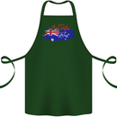 Happy Australia National Day Flag Cotton Apron 100% Organic Forest Green