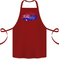 Happy Australia National Day Flag Cotton Apron 100% Organic Maroon