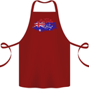 Happy Australia National Day Flag Cotton Apron 100% Organic Maroon