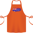Happy Australia National Day Flag Cotton Apron 100% Organic Orange