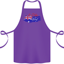 Happy Australia National Day Flag Cotton Apron 100% Organic Purple