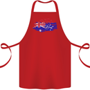 Happy Australia National Day Flag Cotton Apron 100% Organic Red