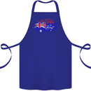 Happy Australia National Day Flag Cotton Apron 100% Organic Royal Blue