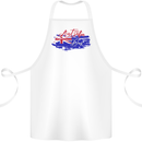 Happy Australia National Day Flag Cotton Apron 100% Organic White