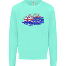 Happy Australia National Day Flag Kids Sweatshirt Jumper Peppermint