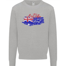 Happy Australia National Day Flag Kids Sweatshirt Jumper Sports Grey