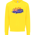 Happy Australia National Day Flag Kids Sweatshirt Jumper Yellow