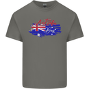 Happy Australia National Day Flag Kids T-Shirt Childrens Charcoal