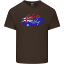 Happy Australia National Day Flag Kids T-Shirt Childrens Chocolate
