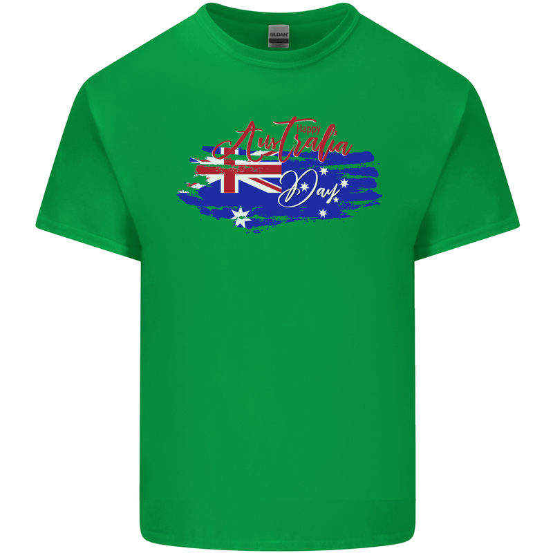 Happy Australia National Day Flag Kids T-Shirt Childrens Irish Green