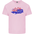 Happy Australia National Day Flag Kids T-Shirt Childrens Light Pink