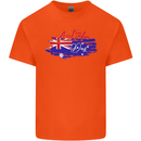 Happy Australia National Day Flag Kids T-Shirt Childrens Orange
