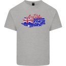 Happy Australia National Day Flag Kids T-Shirt Childrens Sports Grey