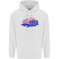 Happy Australia National Day Flag Mens 80% Cotton Hoodie White