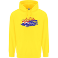 Happy Australia National Day Flag Mens 80% Cotton Hoodie Yellow