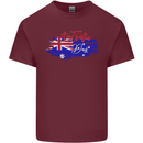 Happy Australia National Day Flag Mens Cotton T-Shirt Tee Top Maroon