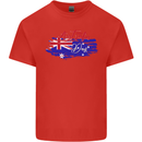 Happy Australia National Day Flag Mens Cotton T-Shirt Tee Top Red