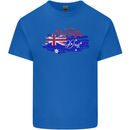 Happy Australia National Day Flag Mens Cotton T-Shirt Tee Top Royal Blue
