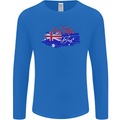 Happy Australia National Day Flag Mens Long Sleeve T-Shirt Royal Blue