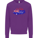 Happy Australia National Day Flag Mens Sweatshirt Jumper Purple