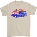 Happy Australia National Day Flag Mens T-Shirt Cotton Gildan Sand