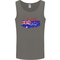 Happy Australia National Day Flag Mens Vest Tank Top Charcoal