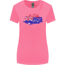 Happy Australia National Day Flag Womens Wider Cut T-Shirt Azalea