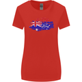 Happy Australia National Day Flag Womens Wider Cut T-Shirt Red