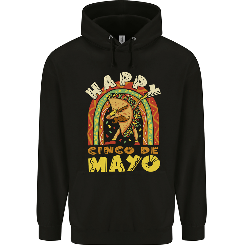 Happy Cinco De Mayo Day Mexico Childrens Kids Hoodie Black