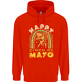 Happy Cinco De Mayo Day Mexico Childrens Kids Hoodie Bright Red