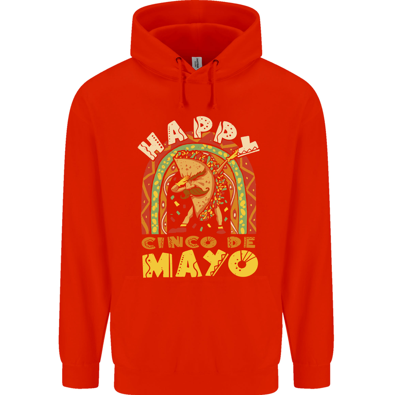 Happy Cinco De Mayo Day Mexico Childrens Kids Hoodie Bright Red