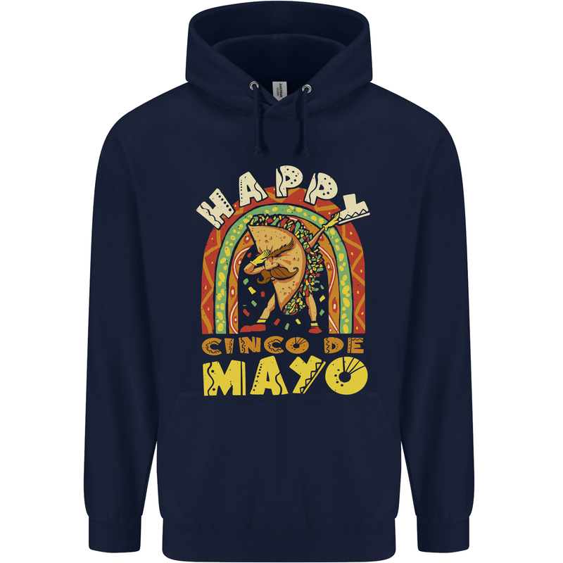 Happy Cinco De Mayo Day Mexico Childrens Kids Hoodie Navy Blue