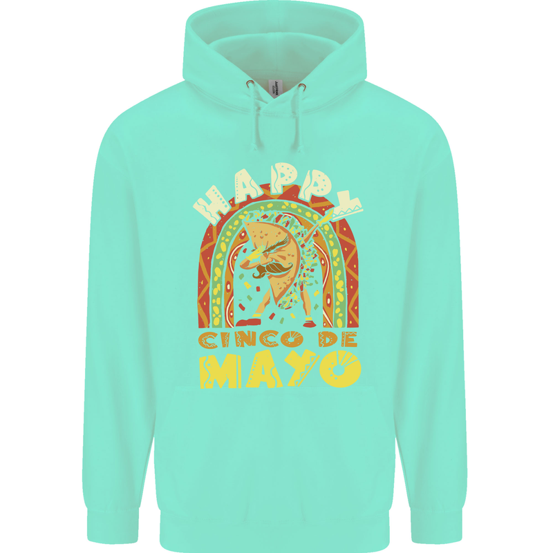 Happy Cinco De Mayo Day Mexico Childrens Kids Hoodie Peppermint