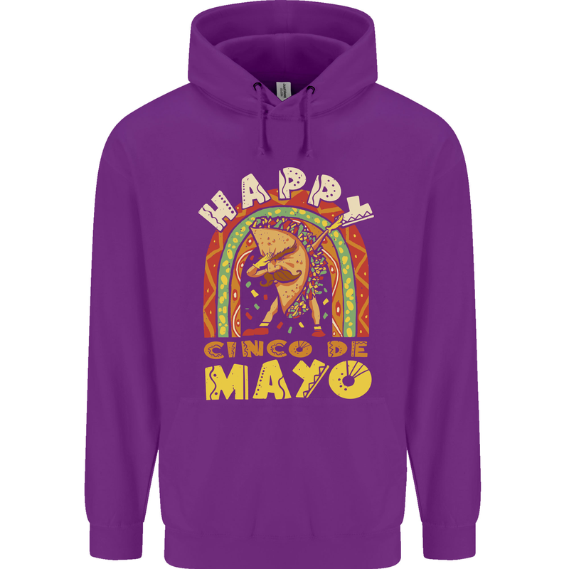 Happy Cinco De Mayo Day Mexico Childrens Kids Hoodie Purple